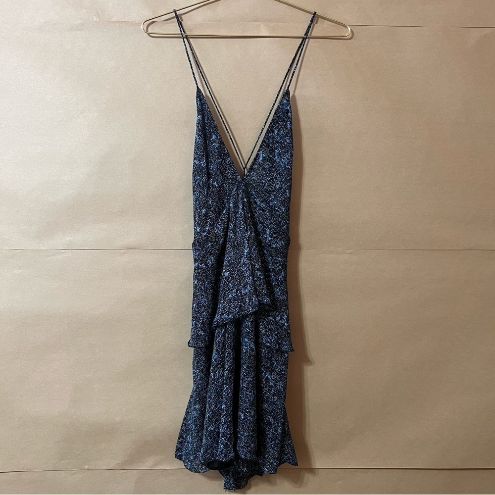 Zara | NWT The Piper Dress Plunging V-Neck Ruffle Mini Dress Strappy Size XS